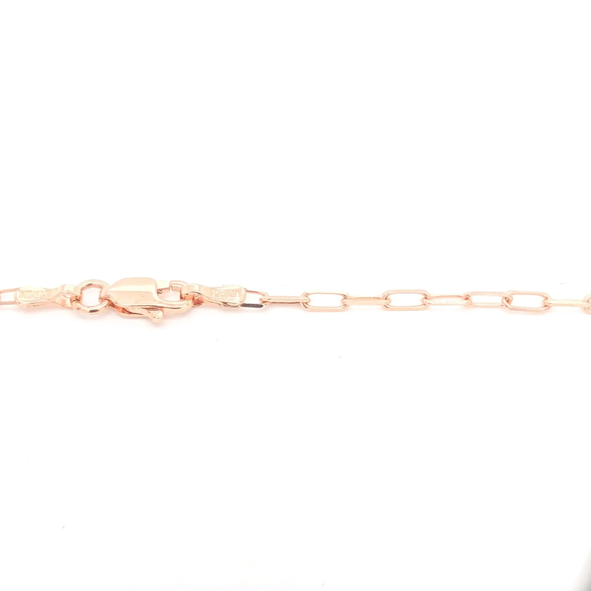 14K R Gold 1.7mm 18” Paperclip Chain