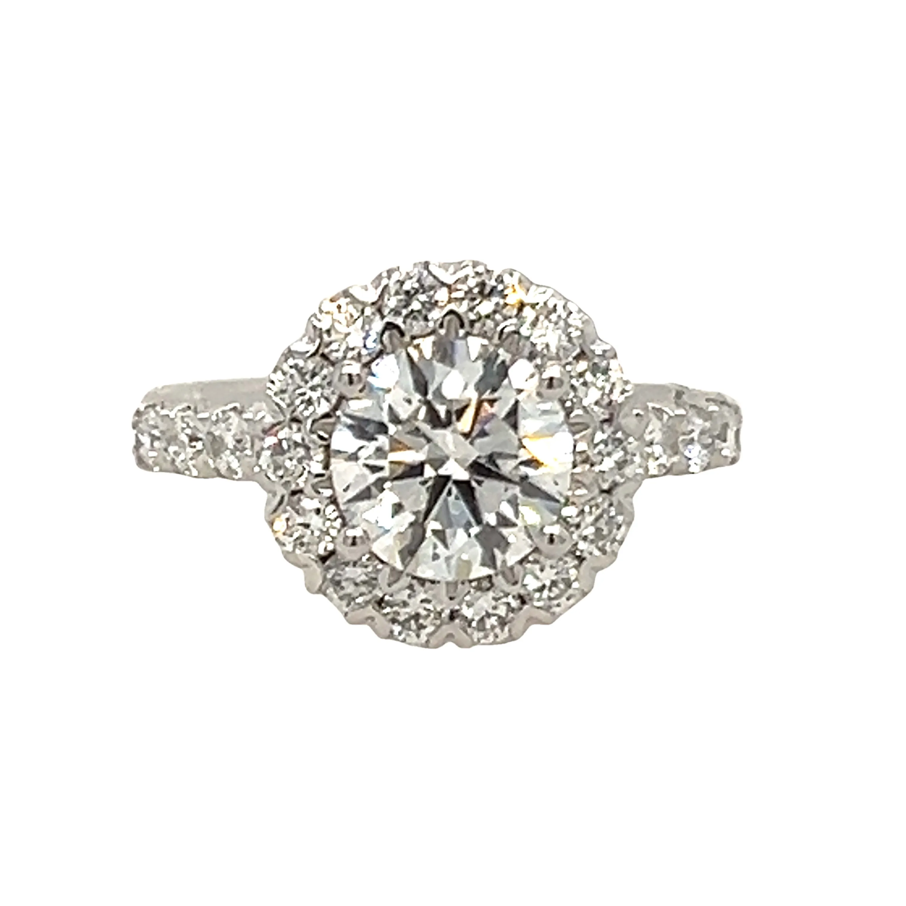 14K White Gold Lab Grown Diamond Engagement Ring - 3.17ctw