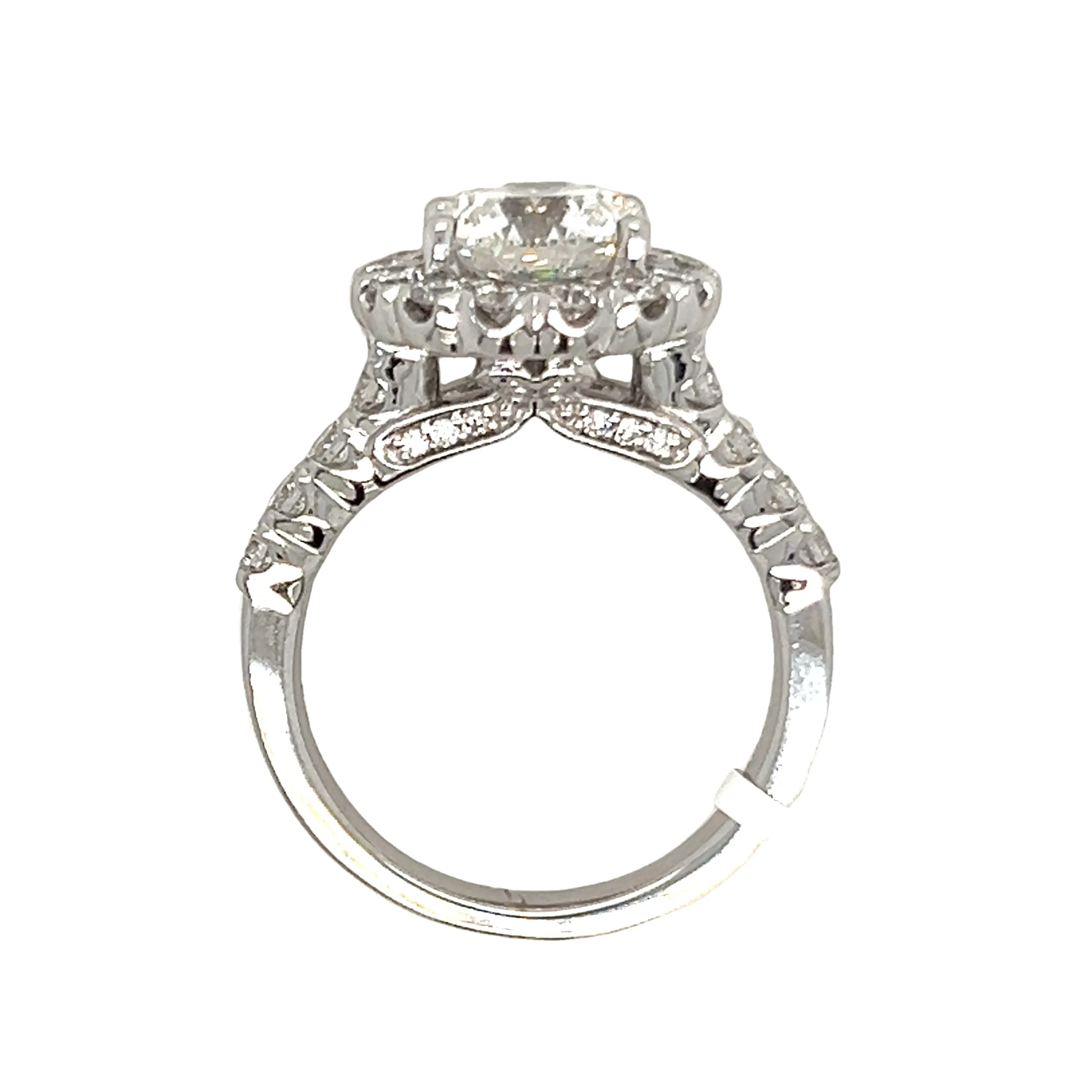 14K White Gold Lab Grown Diamond Engagement Ring - 3.17ctw