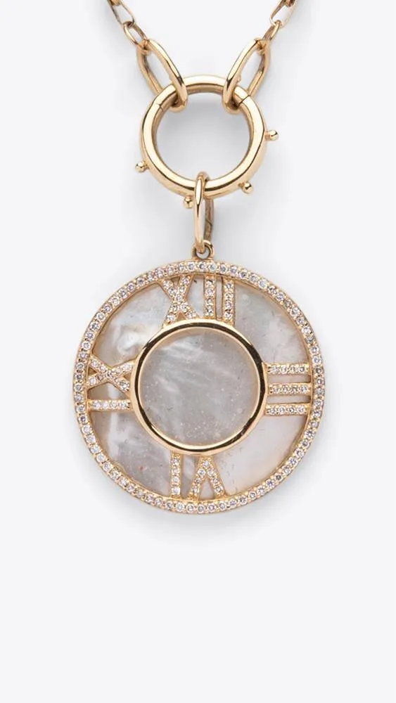 14k Yellow Gold and Mother of Pearl