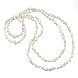 6x8mm Keshi South Sea Pearl Long Rope Necklace