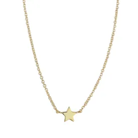 9kt Gold Single Star Pendant Necklace