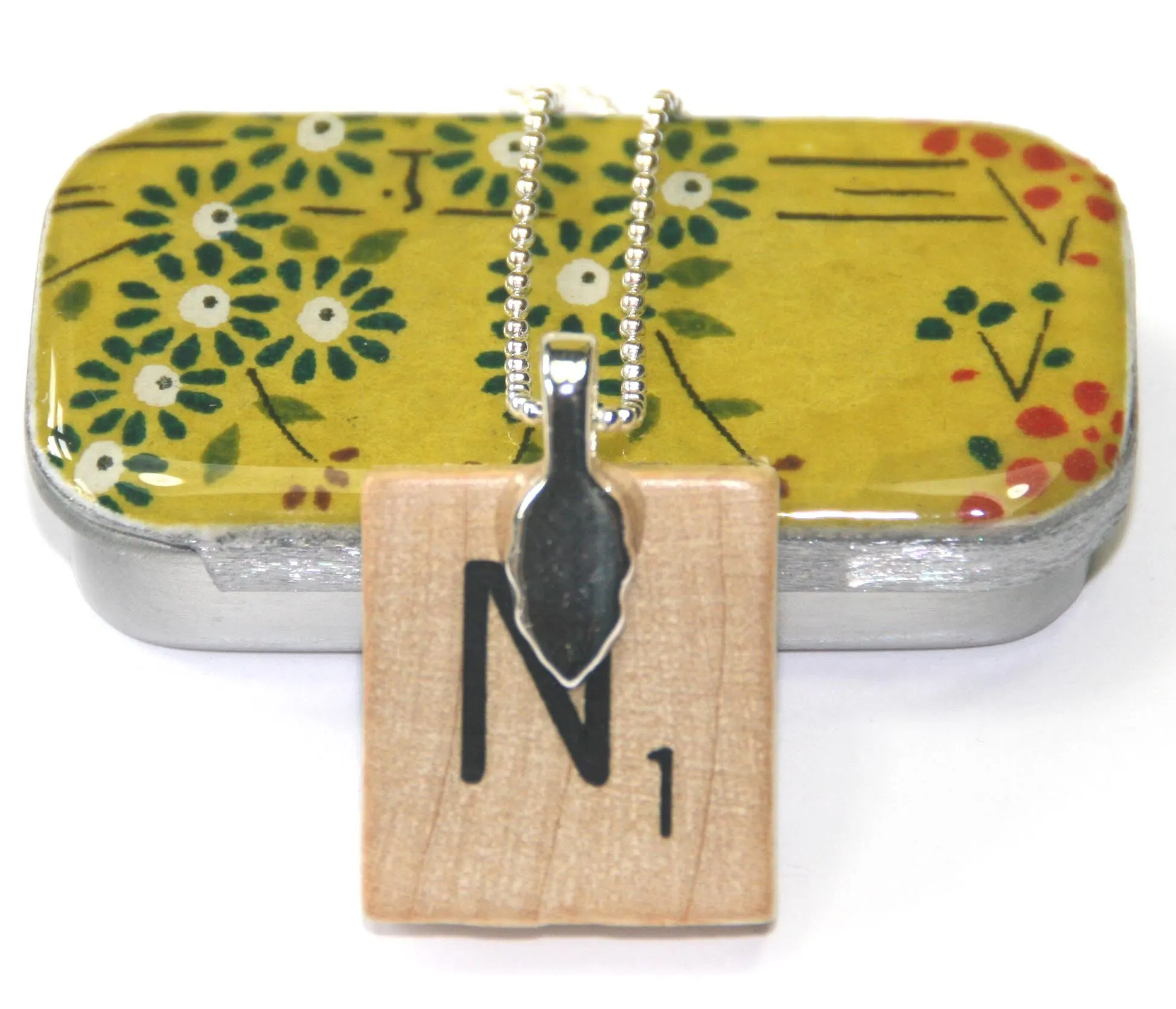 A Scrabble Tile Pendant and Teeny Tiny Tin Bamboo