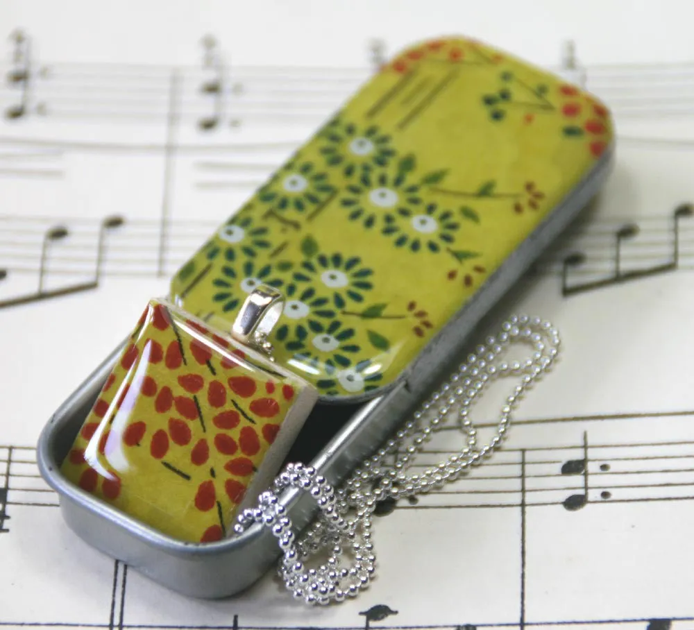 A Scrabble Tile Pendant and Teeny Tiny Tin Bamboo