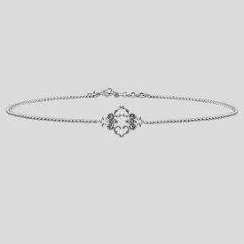 Elegant Silver Chain Choker Necklace - Delicate Design with Adjustable Length by ACANTHIA