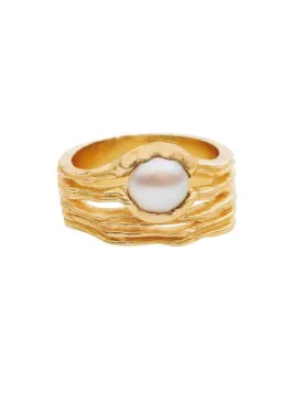 Amber Sceats Margo Ring in Gold