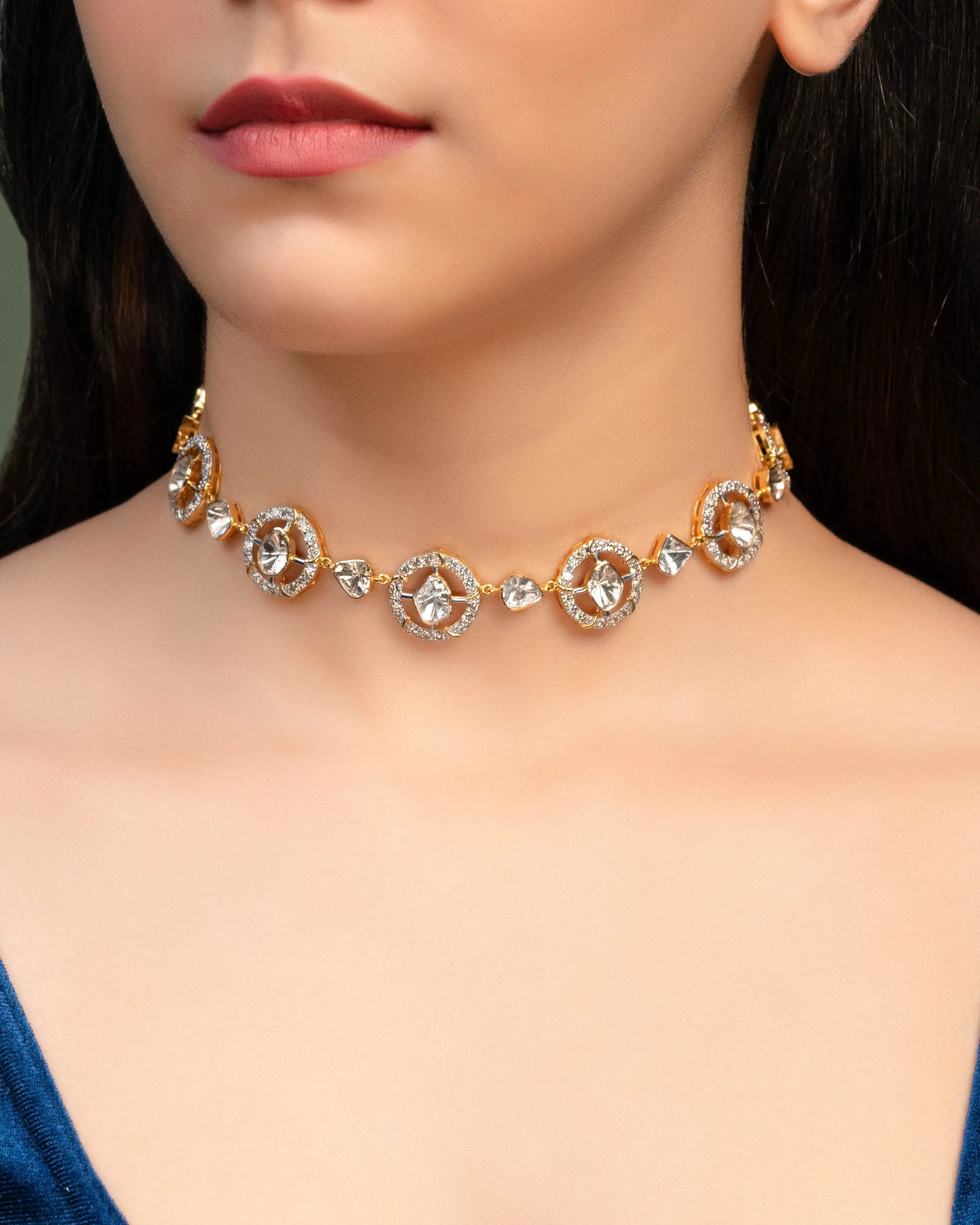 Amrin Polki And Diamond Choker