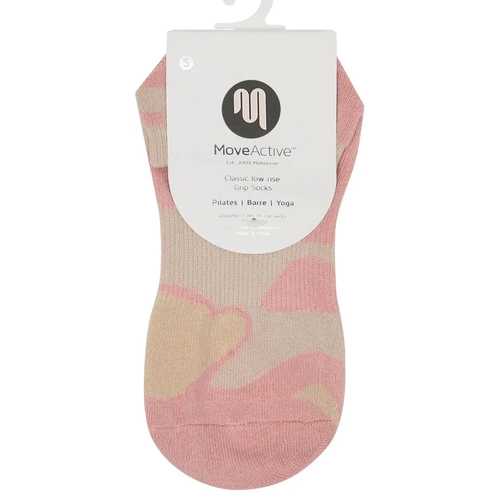 Classic Low Rise Grip Socks - Pink Camo (Barre / Pilates)