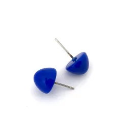 Cobalt Gumdrop Stud Earrings