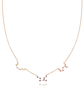 Constellation Birthstone Necklace - 18K Rose Vermeil