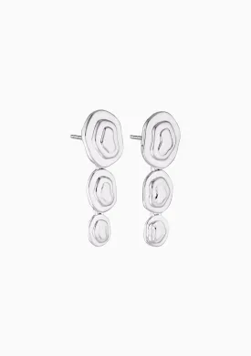 Contour Drop Earrings_Silver