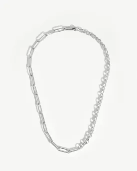 Deconstructed Axiom Chain Necklace | Silver Plated