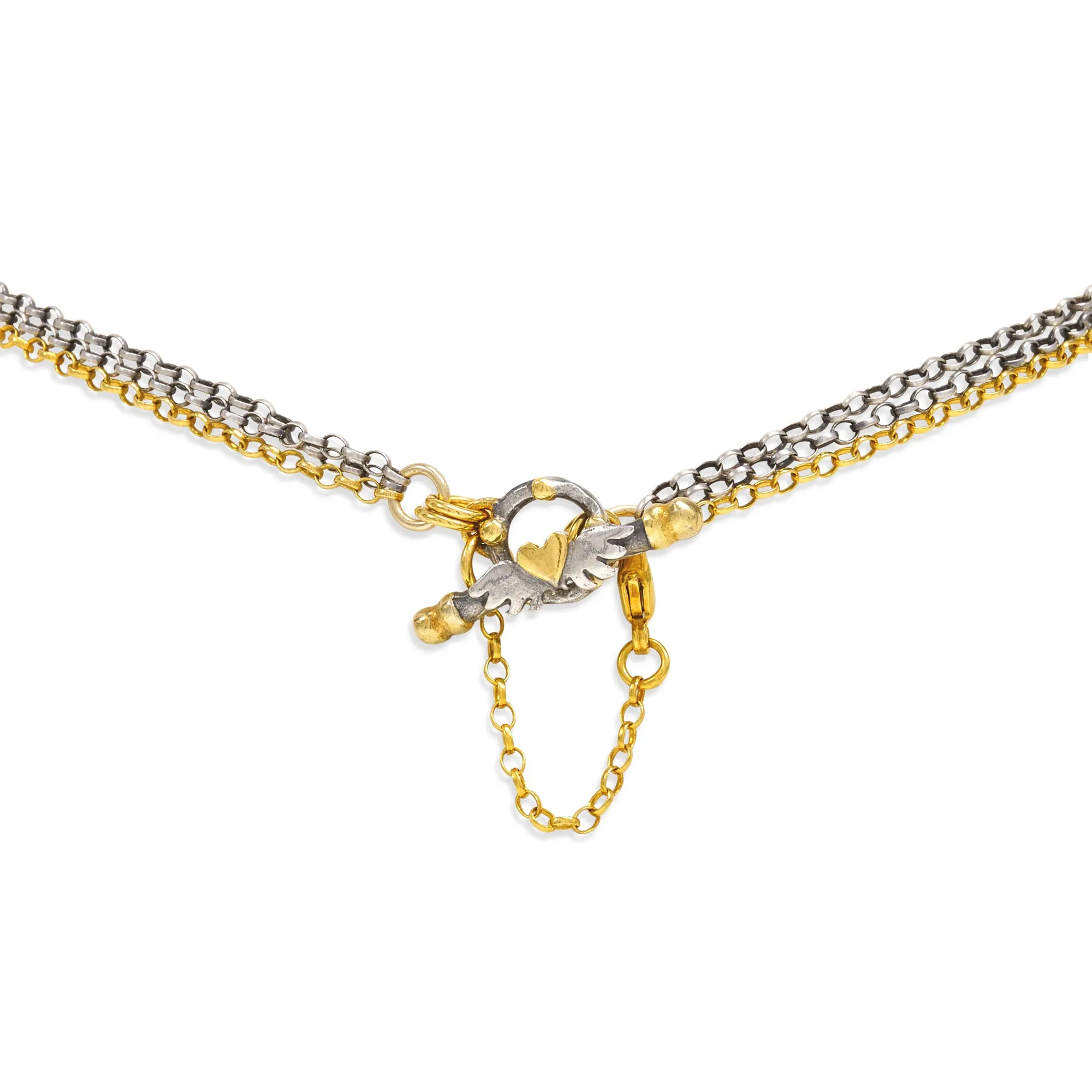 Diamond Set Fine Mini Algerian Loveknot Necklace