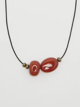 Double Red Agate Necklace