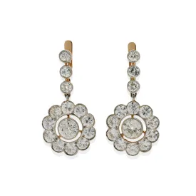 Edwardian Diamond Pendant Earrings