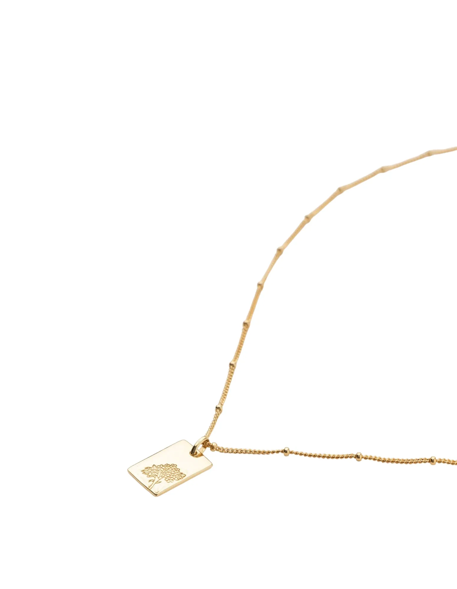 Elly Lou May Flower Necklace - Gold