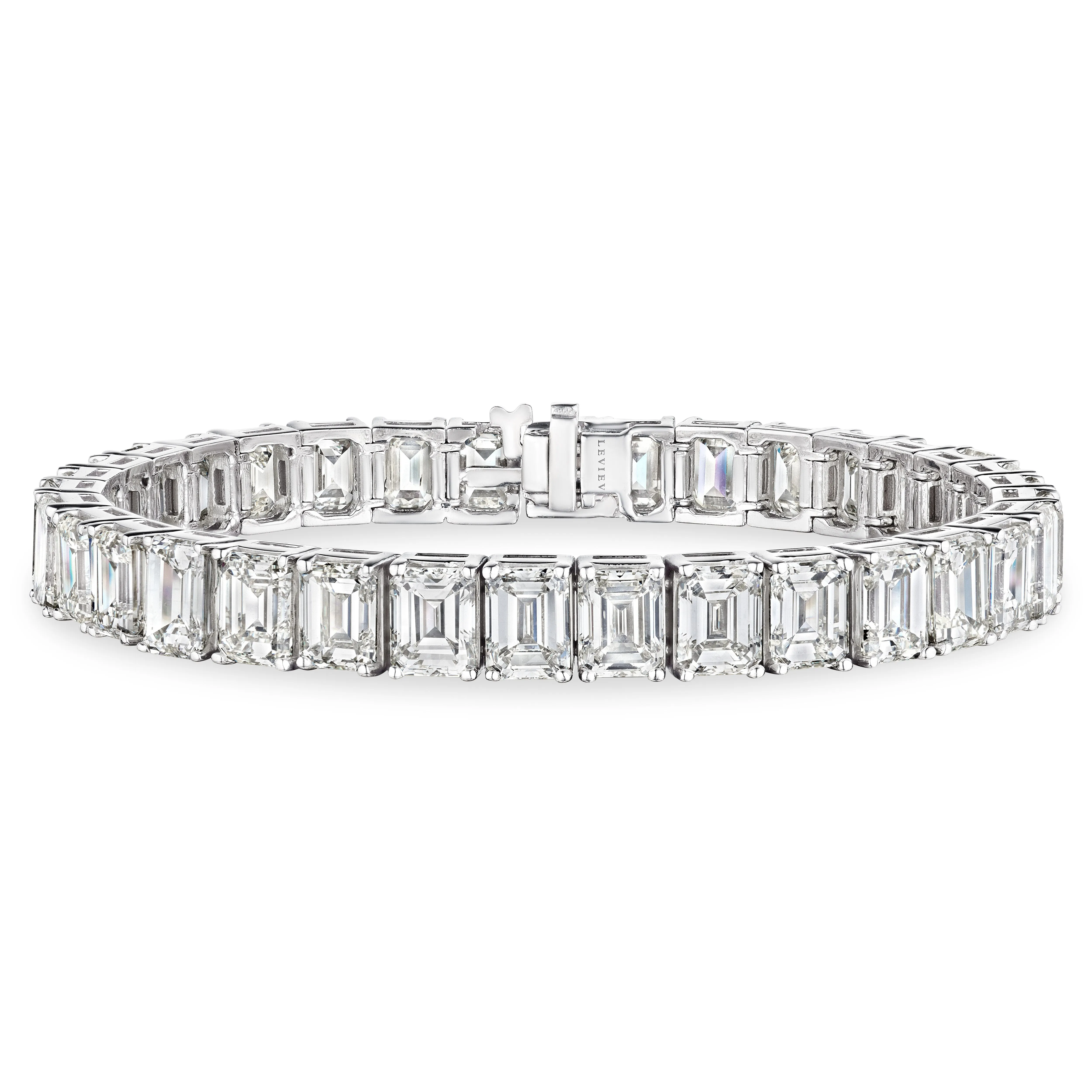 Emerald Cut Diamond Tennis Bracelet, 35 CT