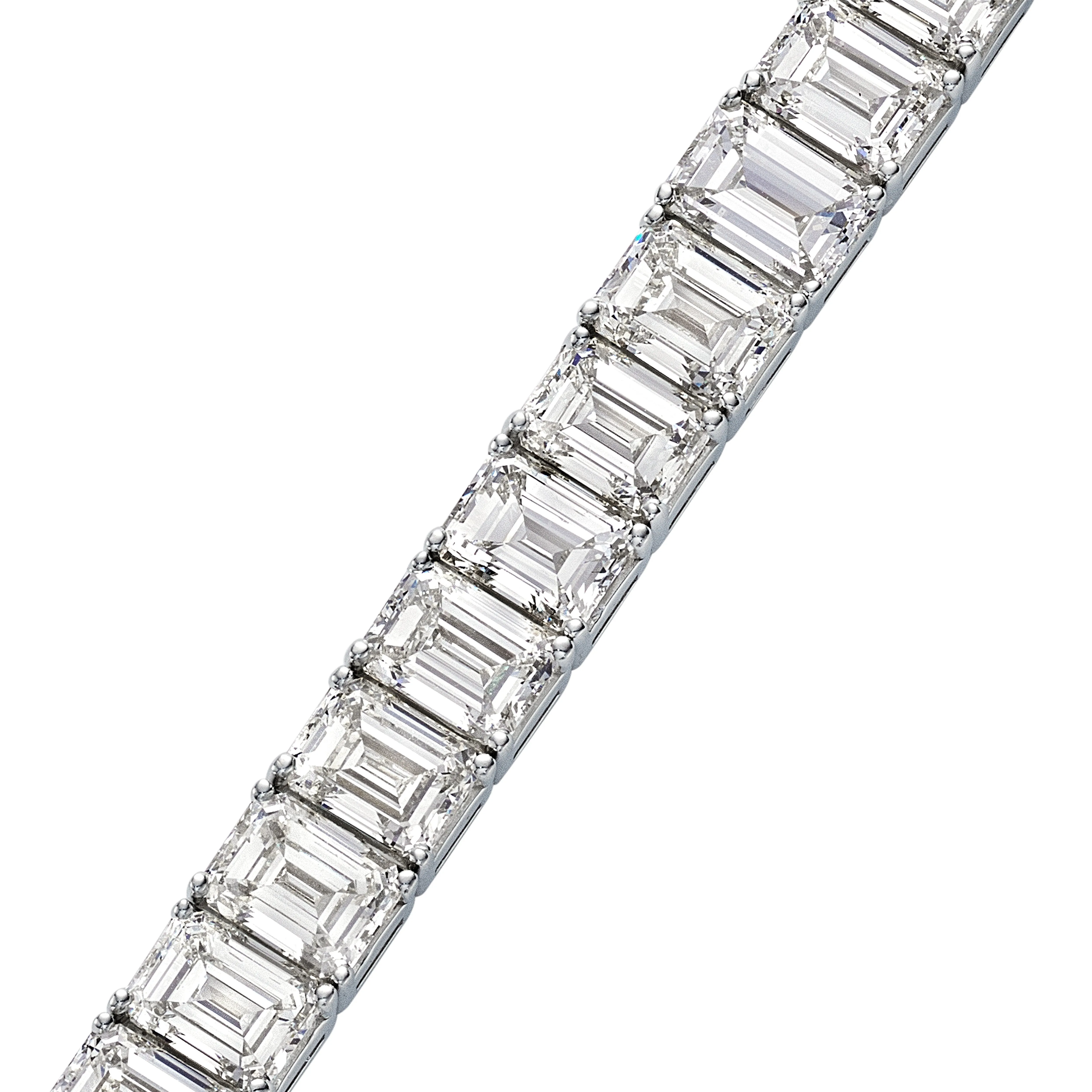 Emerald Cut Diamond Tennis Bracelet, 35 CT