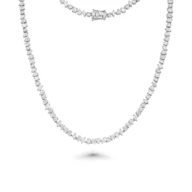 Fancy Multi Shape Diamond Necklace (12.35 ct.) in 18K Gold