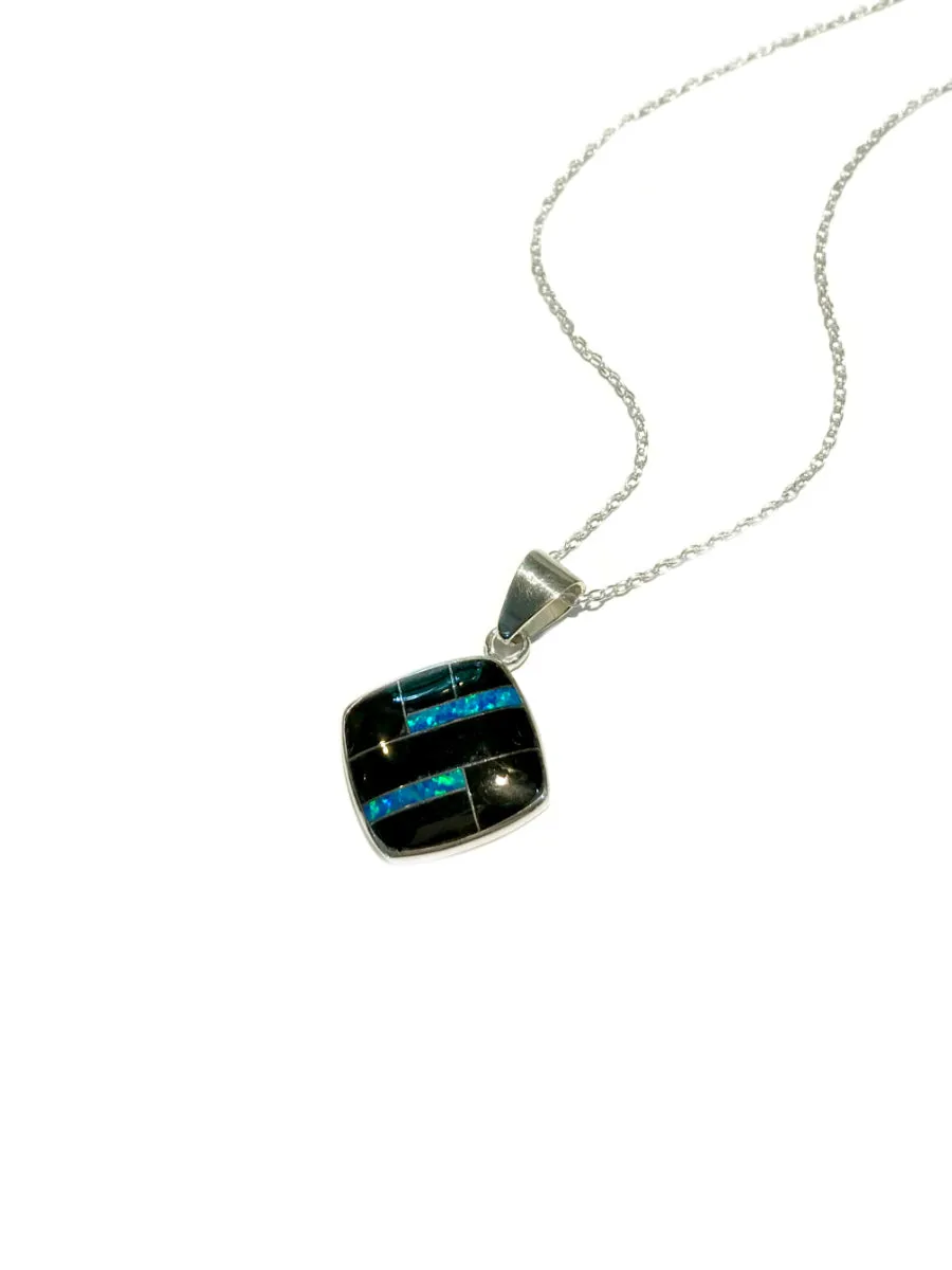 Gemstone Inlay Necklace