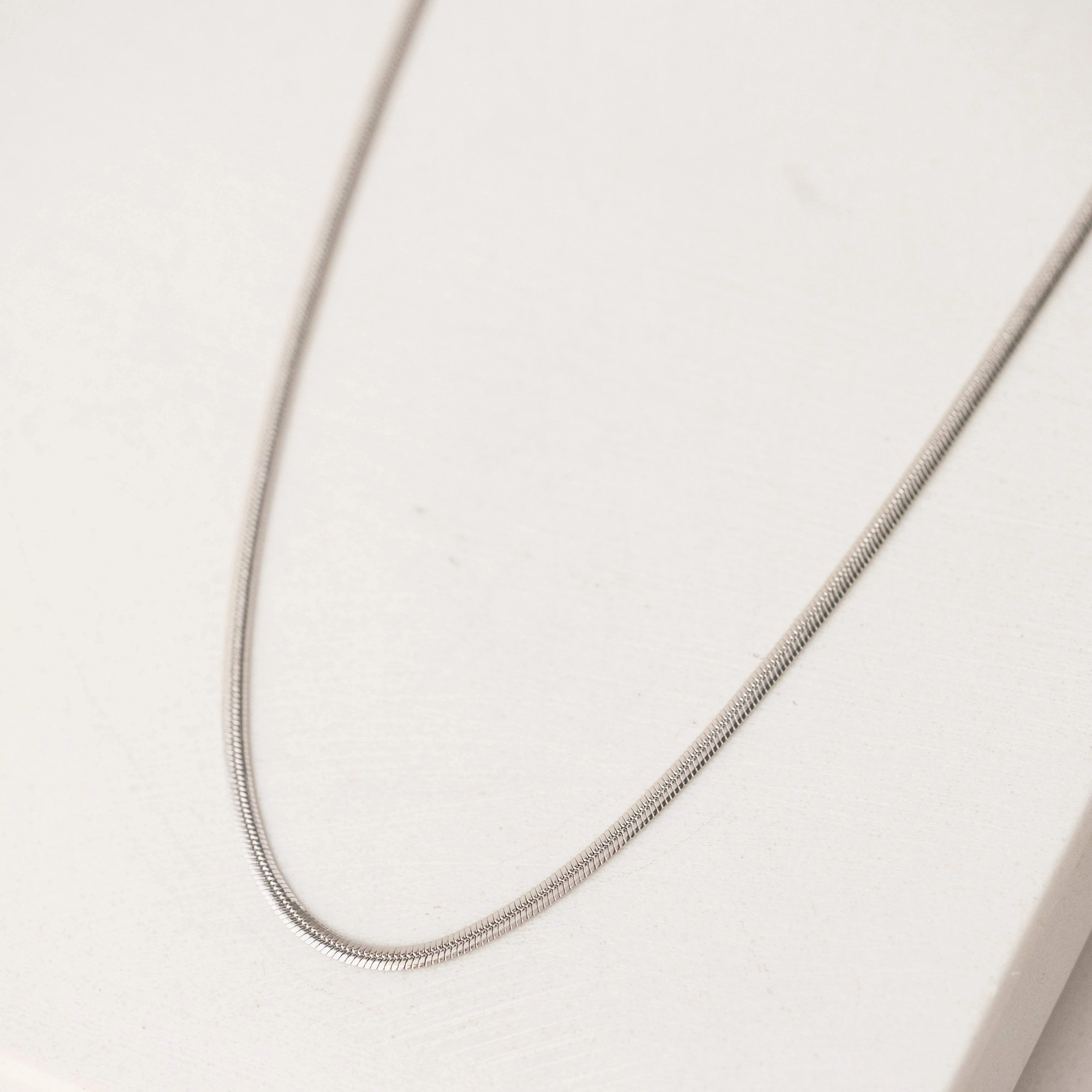 Herringbone Chain Necklace Silver