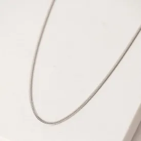 Herringbone Chain Necklace Silver