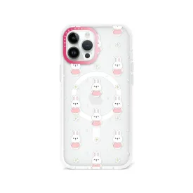 iPhone 12 Pro Max Rabbit in Pink Phone Case MagSafe Compatible