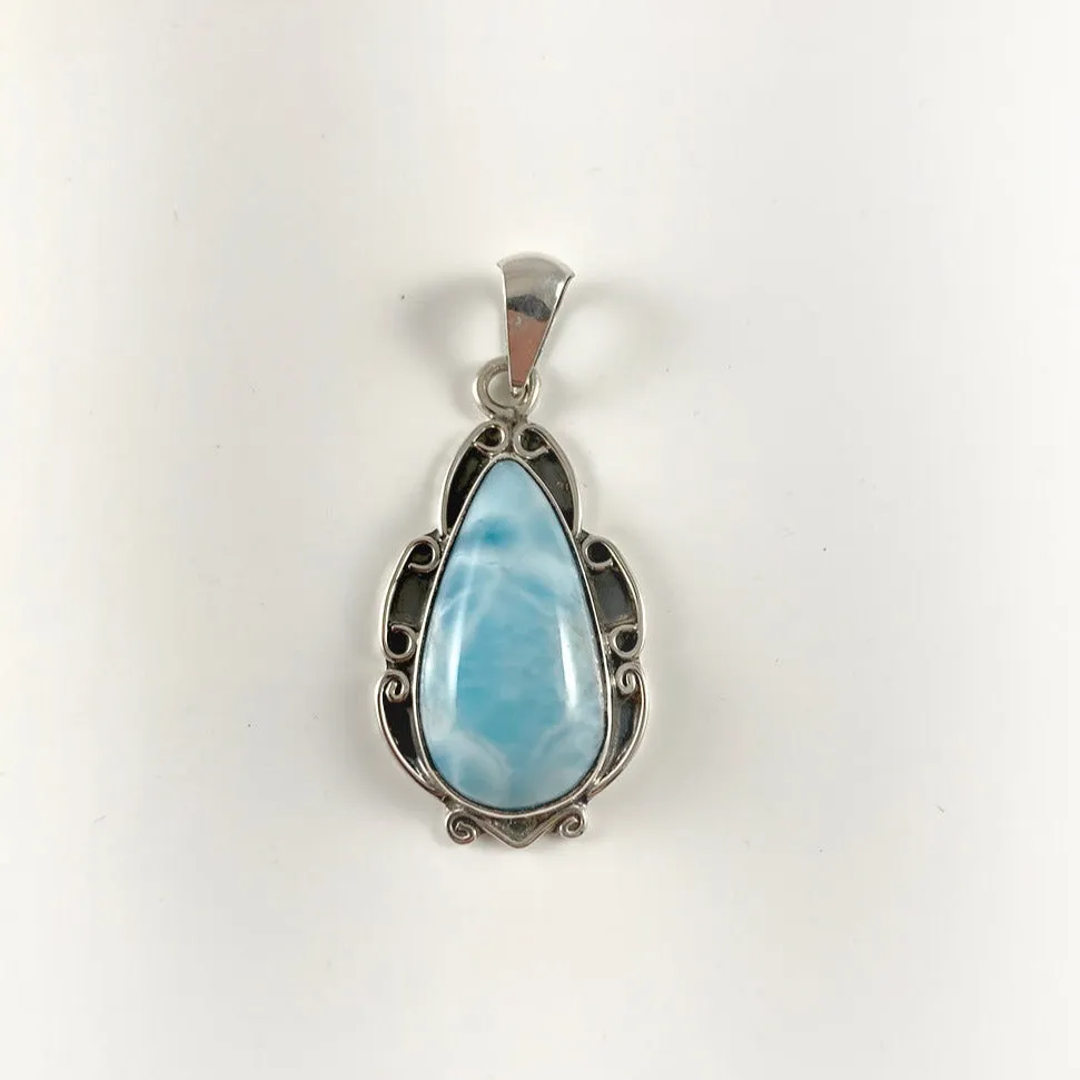 Larimar & Sterling Silver Pendant