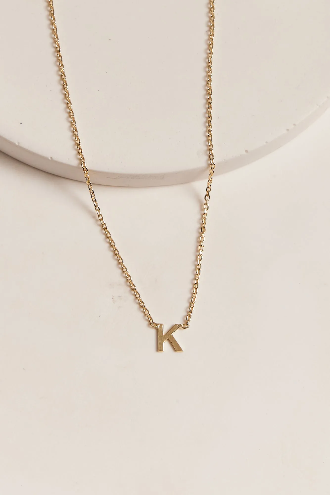 Little Letter Necklace Gold