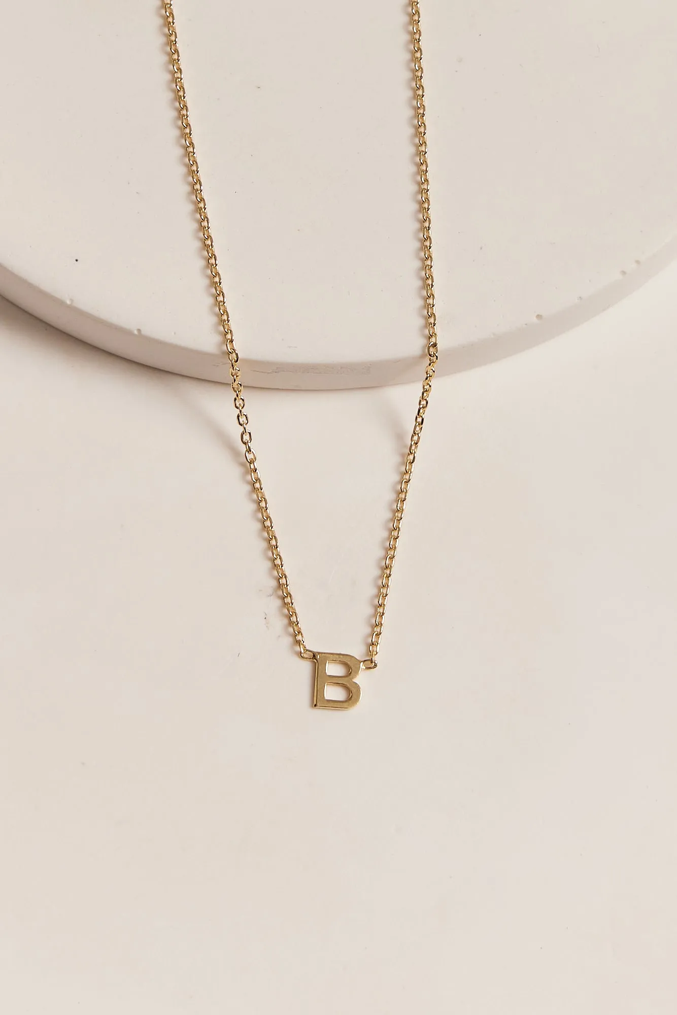 Little Letter Necklace Gold