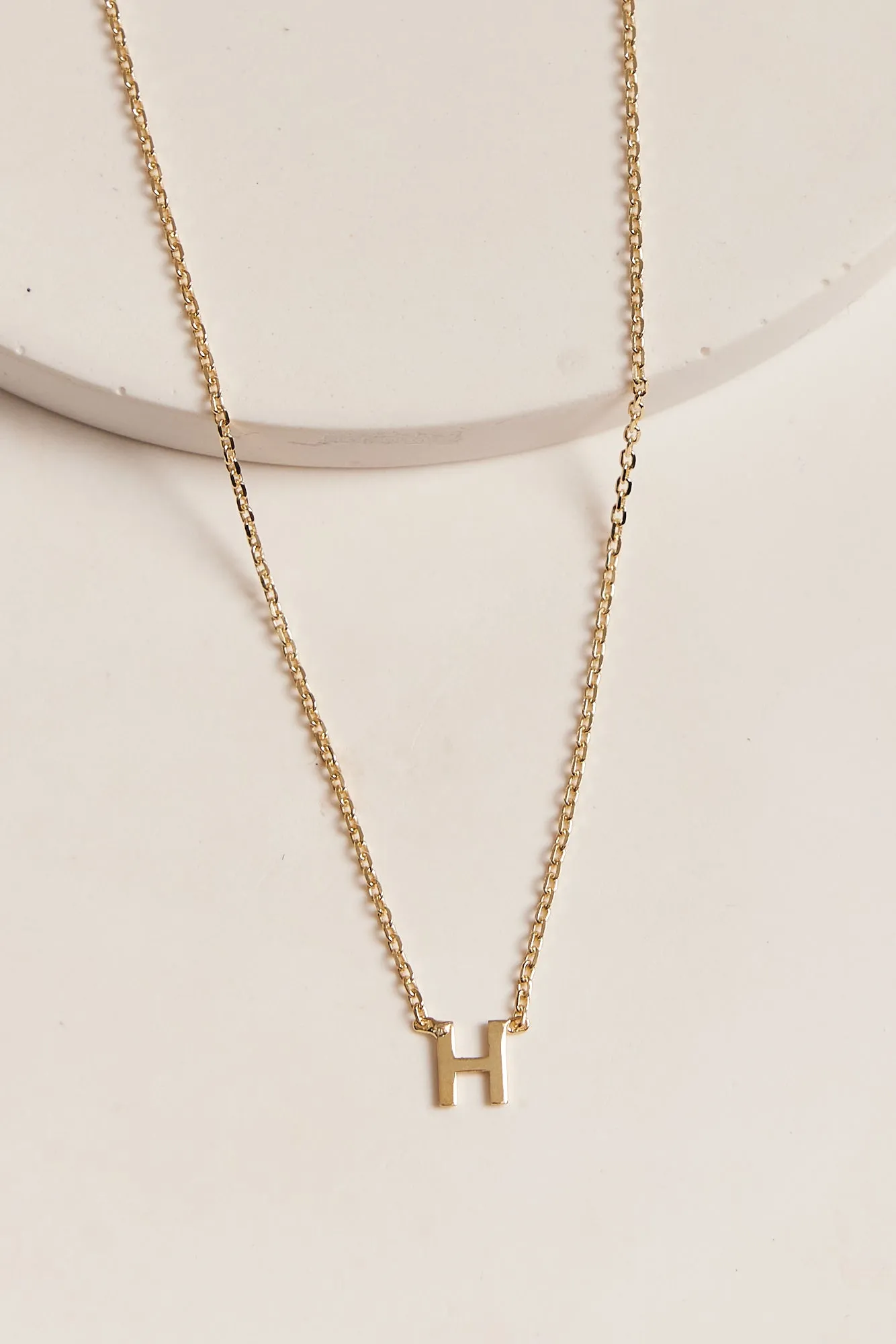 Little Letter Necklace Gold