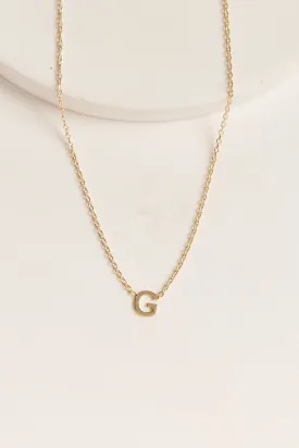 Little Letter Necklace Gold