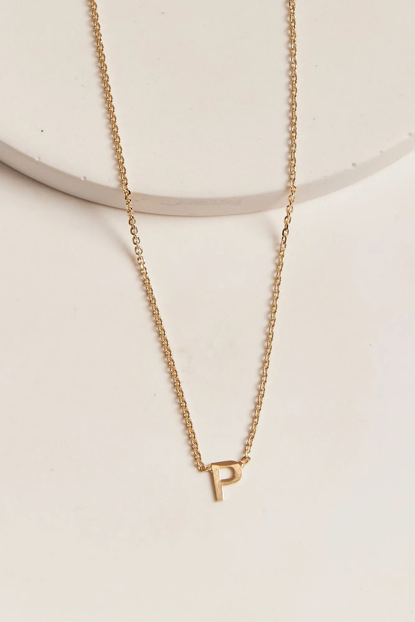 Little Letter Necklace Gold