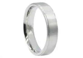 Mens 6mm Matte Finish Stainless Steel Band Ring