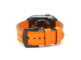 Olpr. leather goods co. Italian Leather Apple Watch Band - Orange