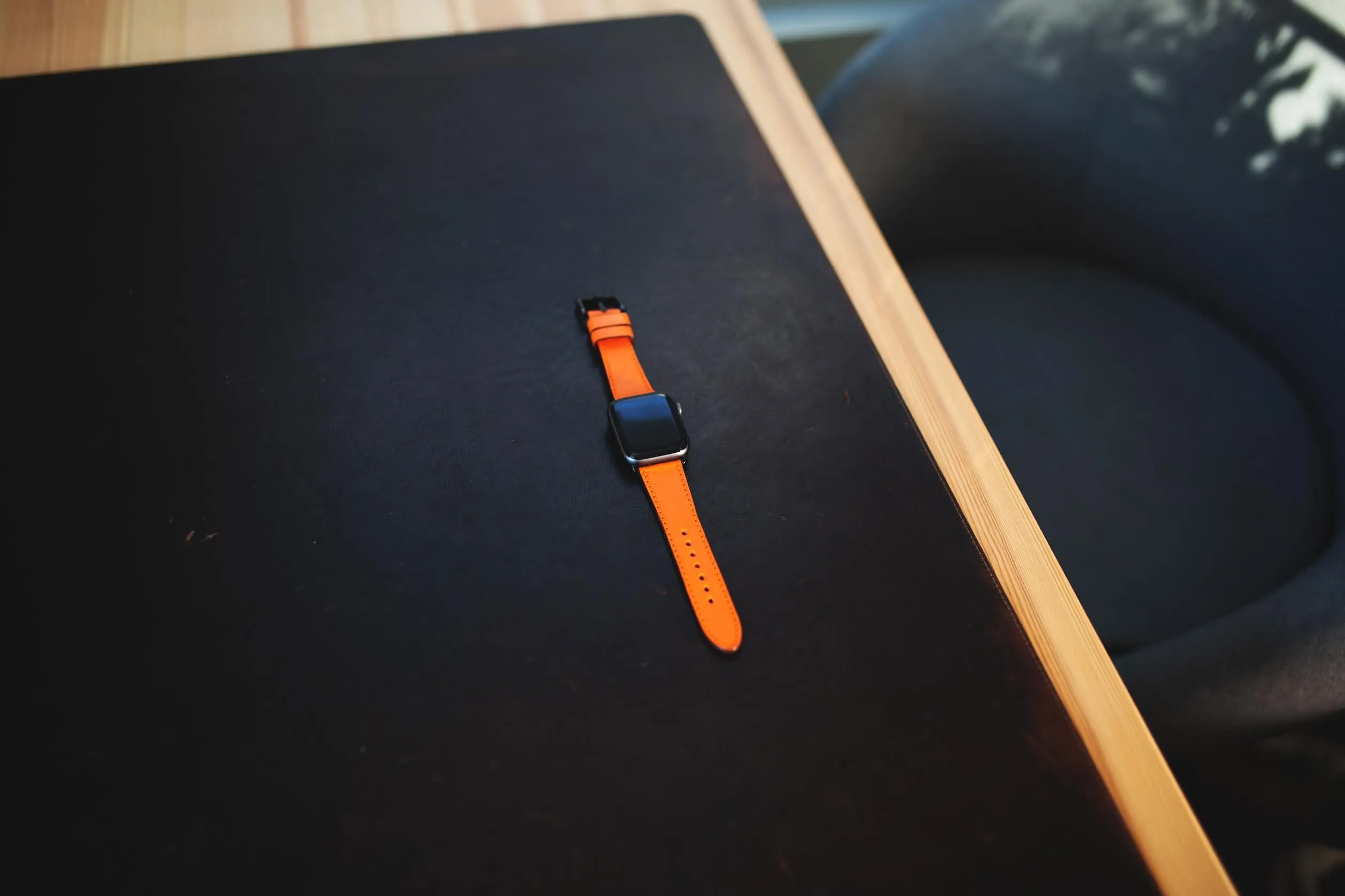 Olpr. leather goods co. Italian Leather Apple Watch Band - Orange