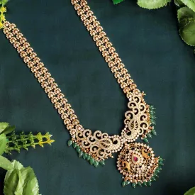 Peacock Bridal Long Necklace