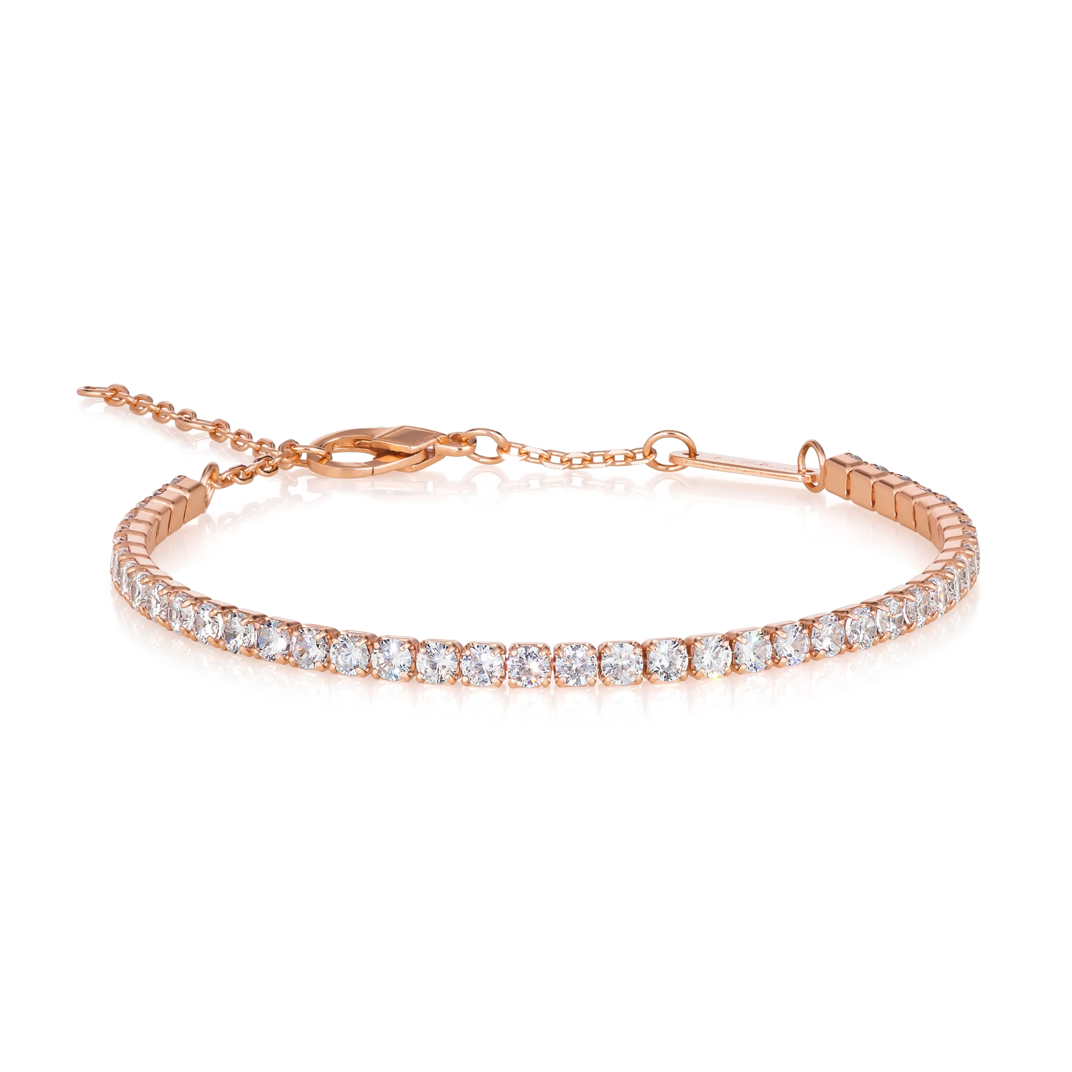 Elegant Petite 2 Carat Glamour Tennis Bracelet