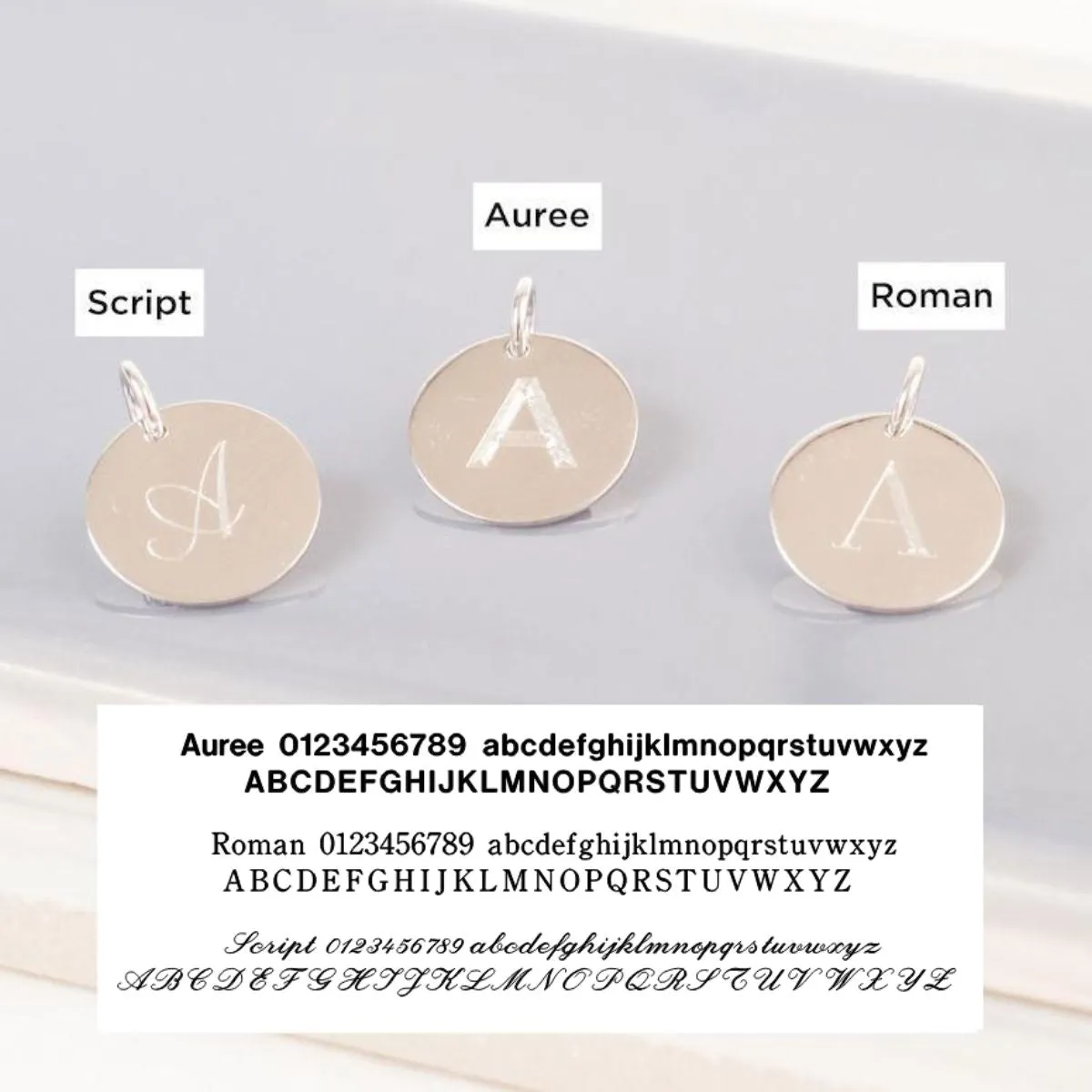 Pre-Engraved Silver Disc Pendants (no chain)