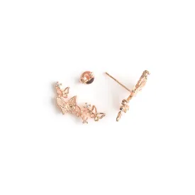 Rose Gold Butterfly Crystal Ear Climber