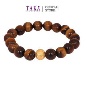 TAKA Jewellery 999 Pure Gold Charm Beads Bracelet